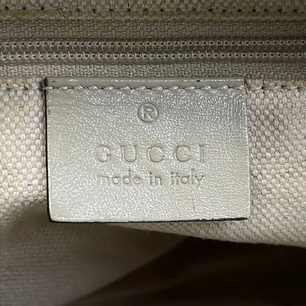 Gucci Handbag 247902 Dark Brown Beige Cream Jacquard Leather